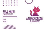 Purple Cat Kitten Business Card Image Preview