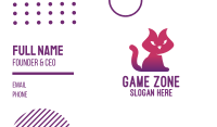 Purple Cat Kitten Business Card Image Preview