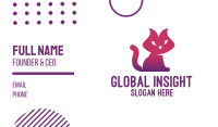 Purple Cat Kitten Business Card Image Preview