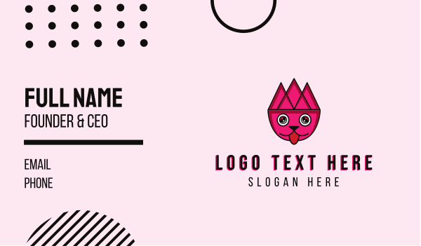 Geometric Pet Outline Business Card Design Image Preview