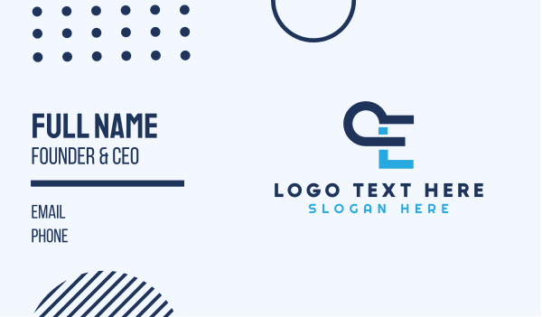 Abstract E Loop Business Card Design Image Preview