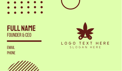 Cannabis Leaf Game Controller Business Card Image Preview