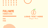 Cute Orange Lettermark Business Card Design