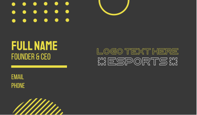 Electronic Sports Font Business Card Image Preview