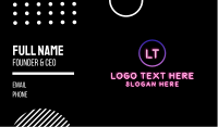 Neon Lettermark Business Card Design