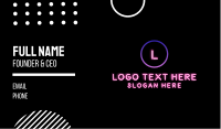 Neon Lettermark Business Card Image Preview