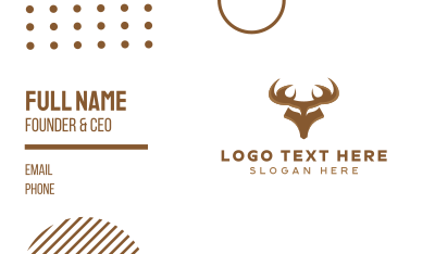 Strong Deer Business Card Image Preview