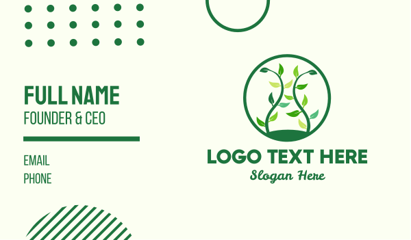 Green Organic Tree Business Card Design Image Preview