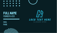 Neon Retro Gaming Letter K Business Card Image Preview