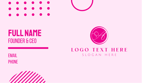 Beauty Salon Letter A  Business Card Design Image Preview