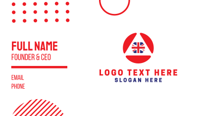 Tech Union Jack UK Flag Business Card Image Preview