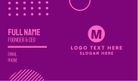 Purple Circle Lettermark Business Card Image Preview