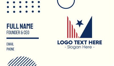 American Star Flag Business Card Image Preview