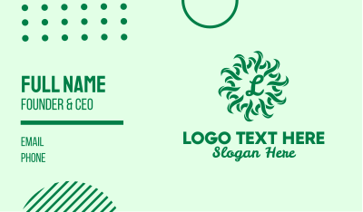 Green Grass Lettermark Business Card