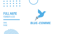 Blue Pixel Bird Business Card Image Preview