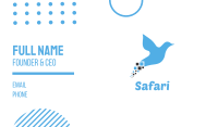 Blue Pixel Bird Business Card Image Preview