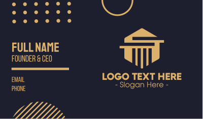 Elegant Hexagon Pillar Business Card Image Preview