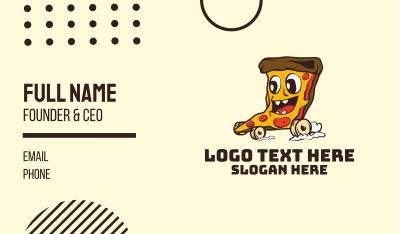 Pizza Cartoon Delivery Business Card