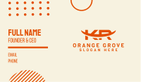 Orange K & R Monogram  Business Card Image Preview