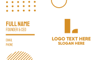 Golden Lettermark Business Card Image Preview