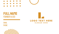 Golden Lettermark Business Card Design