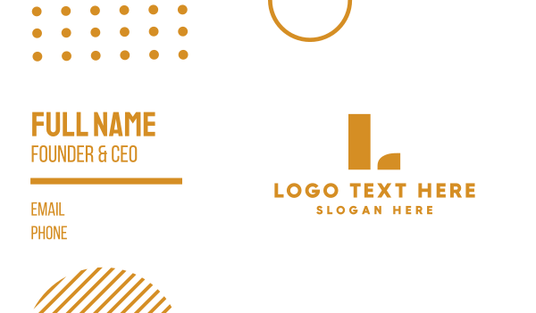 Golden Lettermark Business Card Design Image Preview