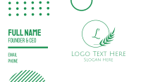 Minimalist Leaves Lettermark Business Card Image Preview