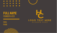 H & C Clock  Business Card Design