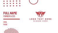Red Helmet Wing Business Card Image Preview