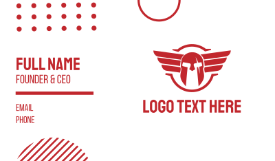 Red Helmet Wing Business Card Image Preview