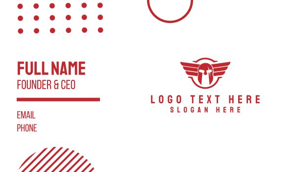 Red Helmet Wing Business Card Design Image Preview