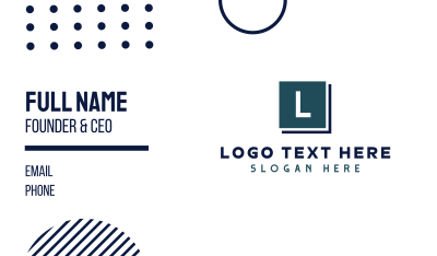 Professional Lettermark Brand Business Card Image Preview
