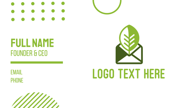 Eco Mail Message Business Card Design Image Preview