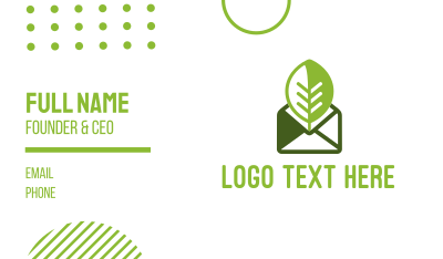 Eco Mail Message Business Card Image Preview
