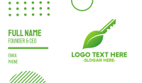 Leaf Key Business Card Design