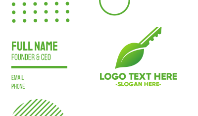 Leaf Key Business Card Image Preview