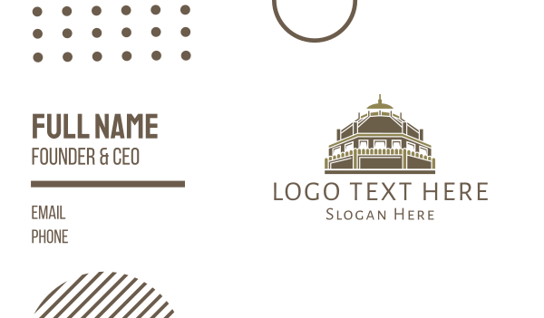 Ancient Temple  Business Card Design Image Preview