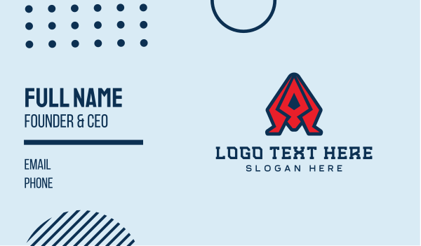 Gaming Letter A  Business Card Design Image Preview