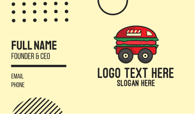 Burger Sandwich Food Truck Business Card Image Preview