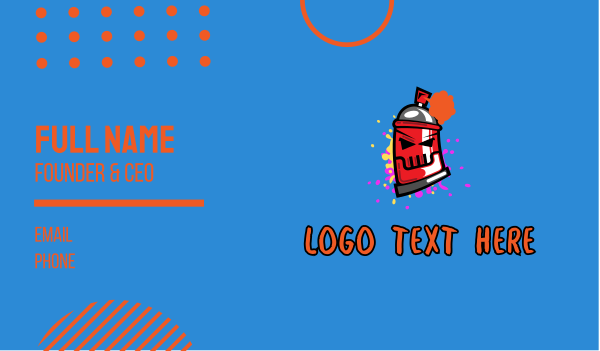 Angry Spray Can  Business Card Design Image Preview