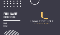 Gold Elegant Text Business Card Image Preview