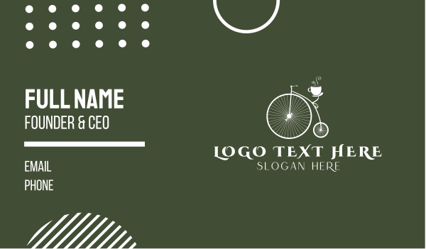 Old Bicycle Cafe Business Card Design Image Preview