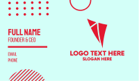 Red Triangle Kite Business Card Image Preview