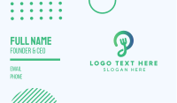 Food Fork Letter P Business Card Image Preview