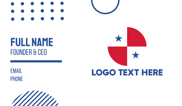 Circle Panama Flag Business Card Design Image Preview