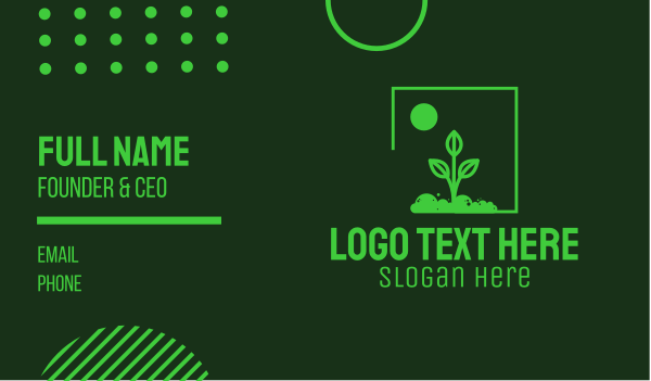 Green Plant Gardening Business Card Design Image Preview