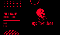 Creepy Skull Spider Tattoo Business Card Preview