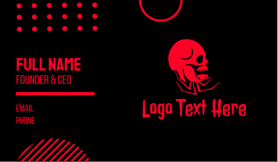 Creepy Skull Spider Tattoo Business Card Image Preview
