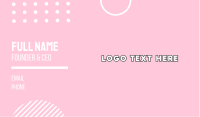 White & Pink Business Card Design