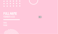 White & Pink Business Card Image Preview